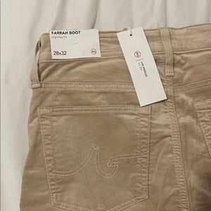 AG Adriano Goldschmied Tan Boot Cut Pants